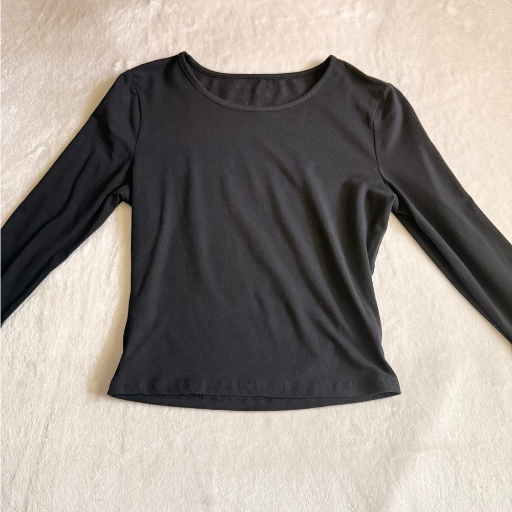 Soft Classic Black Long Sleeve Top